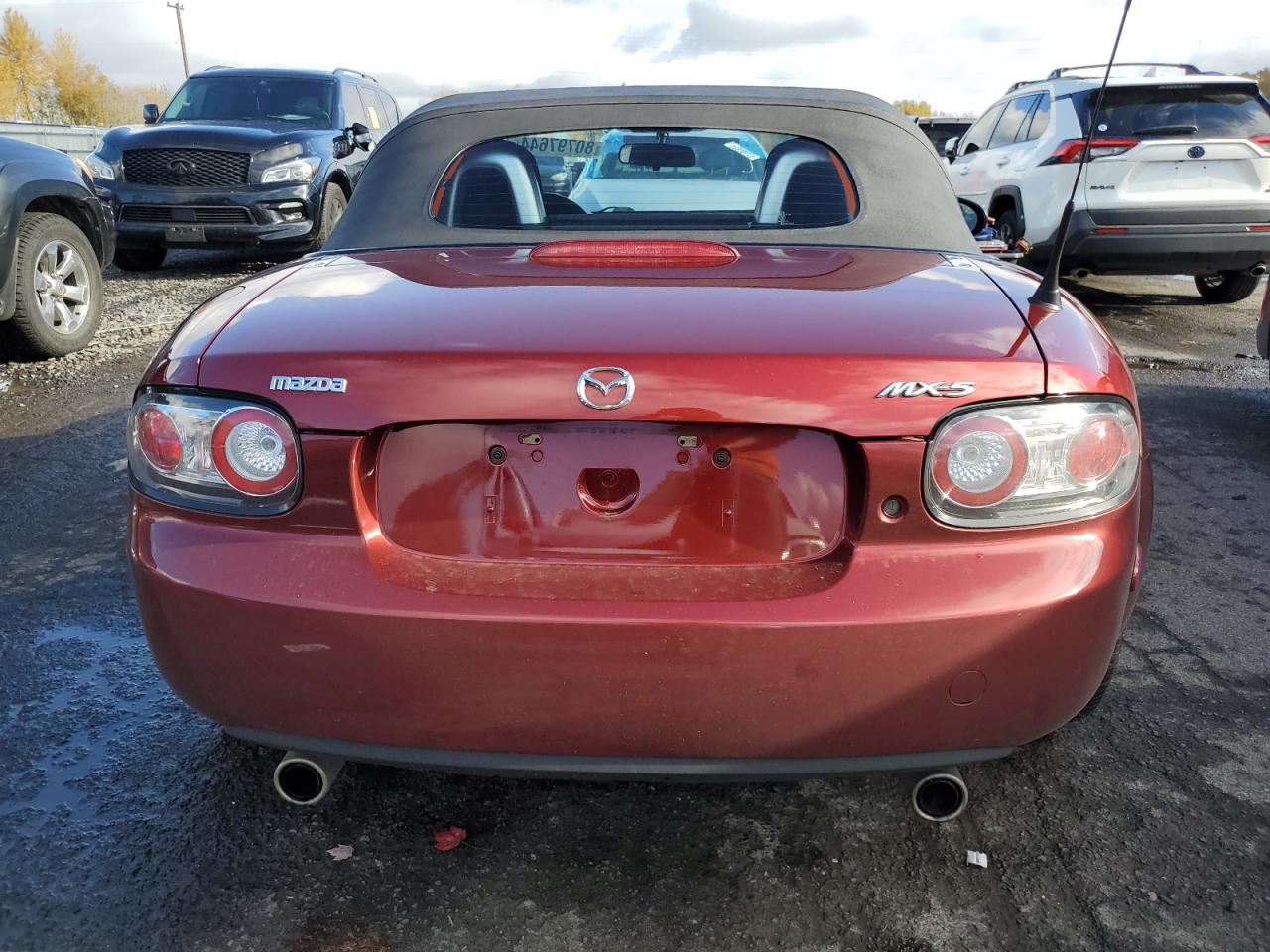 2006 Mazda MX-5 VIN JM1NC25F260116122 Copart auction photo, side / rear end damage thumbnail 6