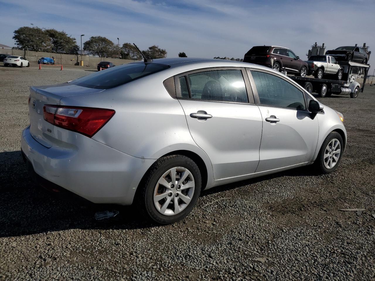 2014 KIA Rio VIN KNADM4A32E6405106 Copart auction photo, minor dent/scratches damage thumbnail 3