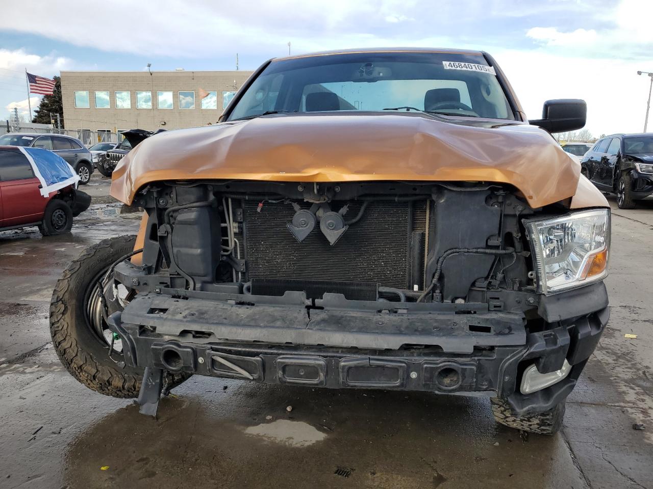 2012 Dodge RAM VIN 3C6JD7AT0CG267365 Copart auction photo, front end / side damage thumbnail 5