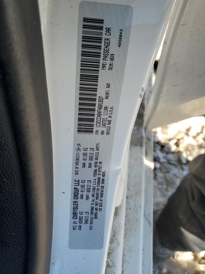 2015 Chrysler 200 VIN 1C3CCCAB4FN601837 Copart auction photo, front end damage thumbnail 15