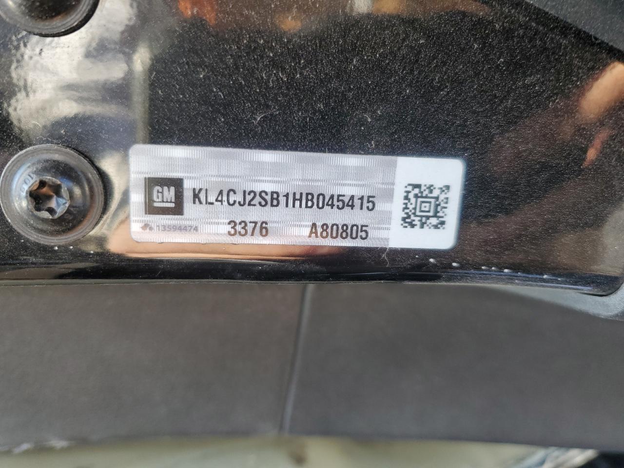 2017 Buick Encore VIN KL4CJ2SB1HB045415 Copart auction photo, all over damage thumbnail 12