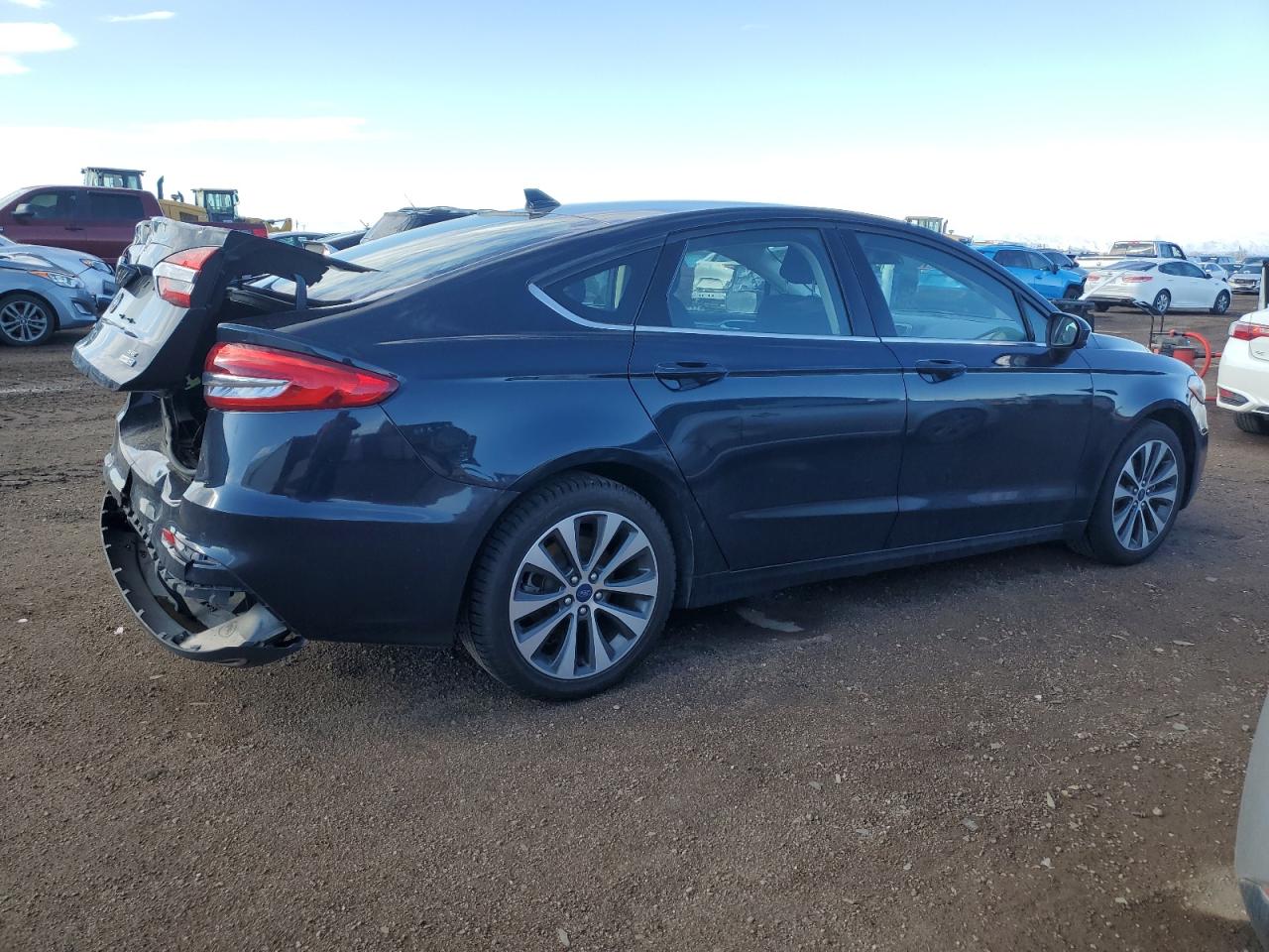 2020 Ford Fusion VIN 3FA6P0T9XLR236729 Copart auction photo, rear end damage thumbnail 3