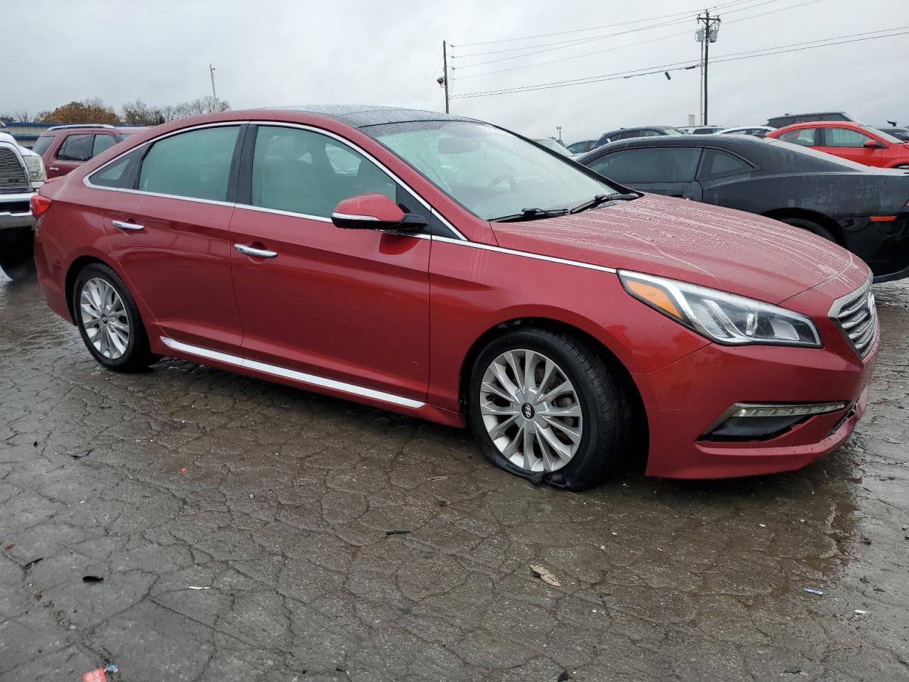 2015 Hyundai Sonata VIN 5NPE34AF8FH034660 Copart auction photo, front end damage thumbnail 4