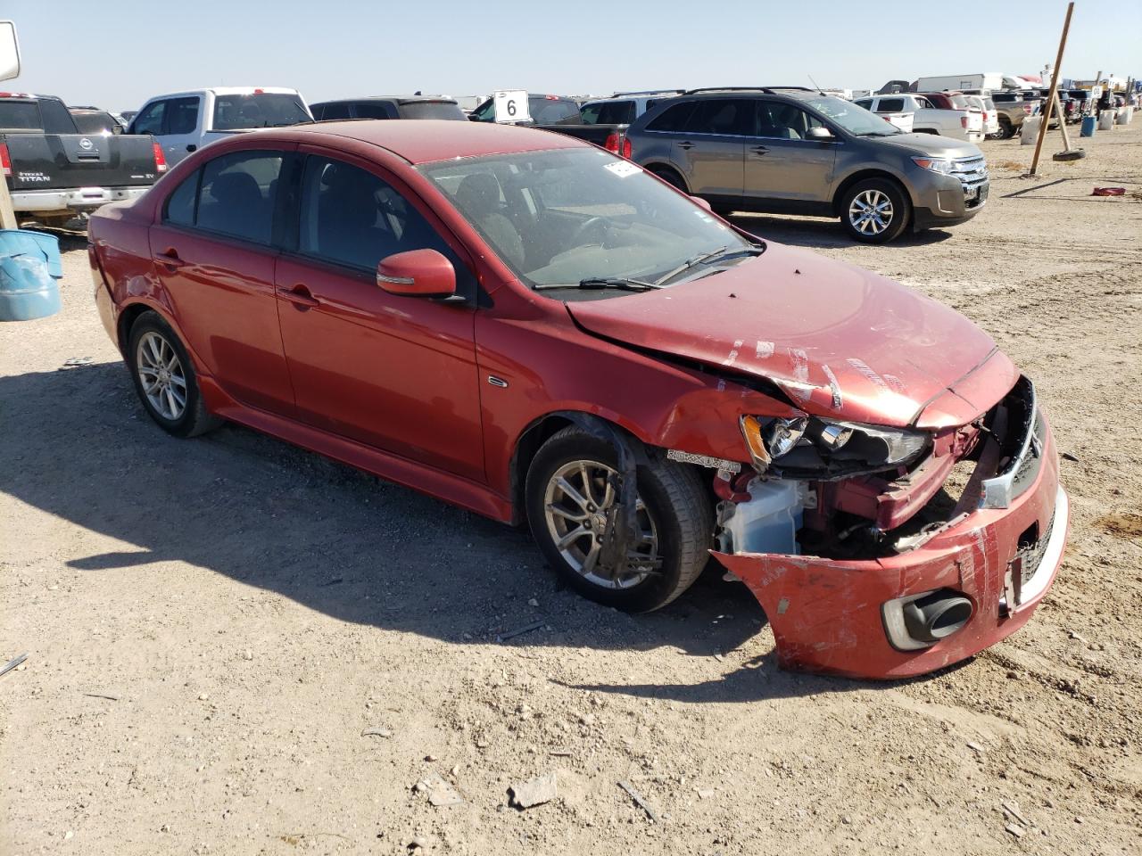 2016 Mitsubishi Lancer VIN JA32U2FU3GU001633 Copart auction photo, front end / rear end damage thumbnail 4