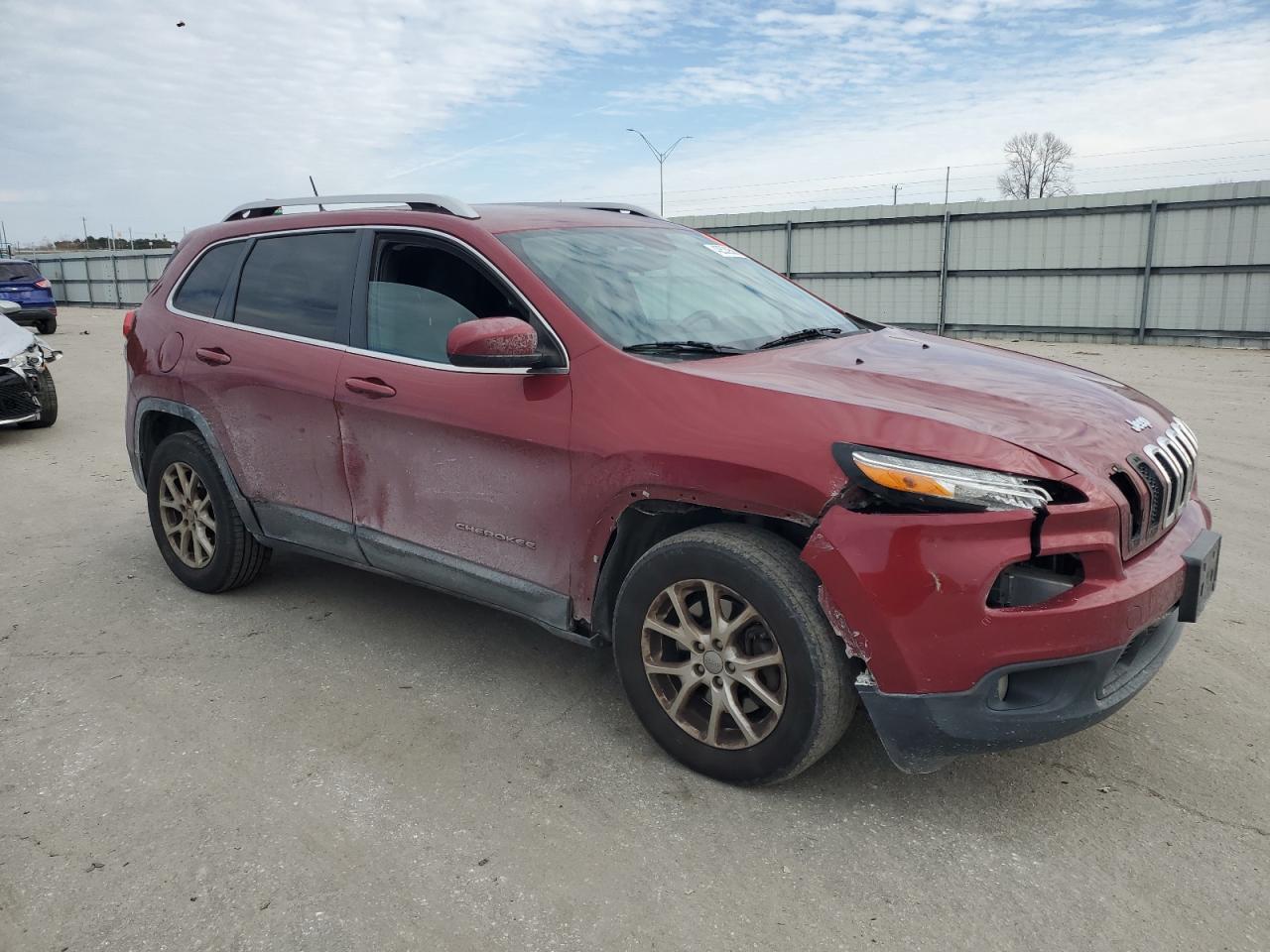 2014 Jeep Grand Cherokee VIN 1C4PJMCS8EW145355 Copart auction photo, front end / side damage thumbnail 4