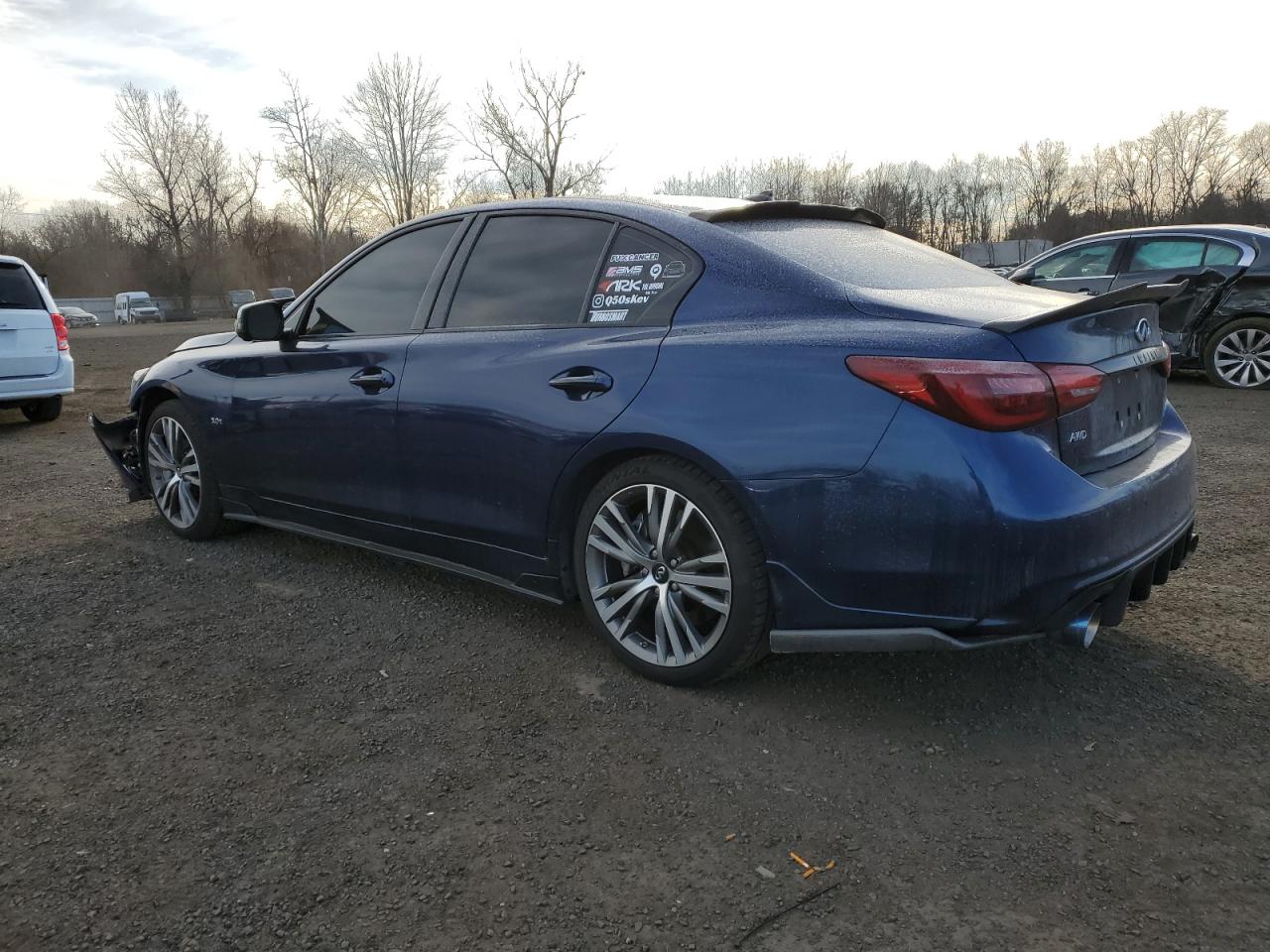 2019 Infiniti Q50 VIN JN1EV7AR7KM557788 Copart auction photo, side / front end damage thumbnail 2