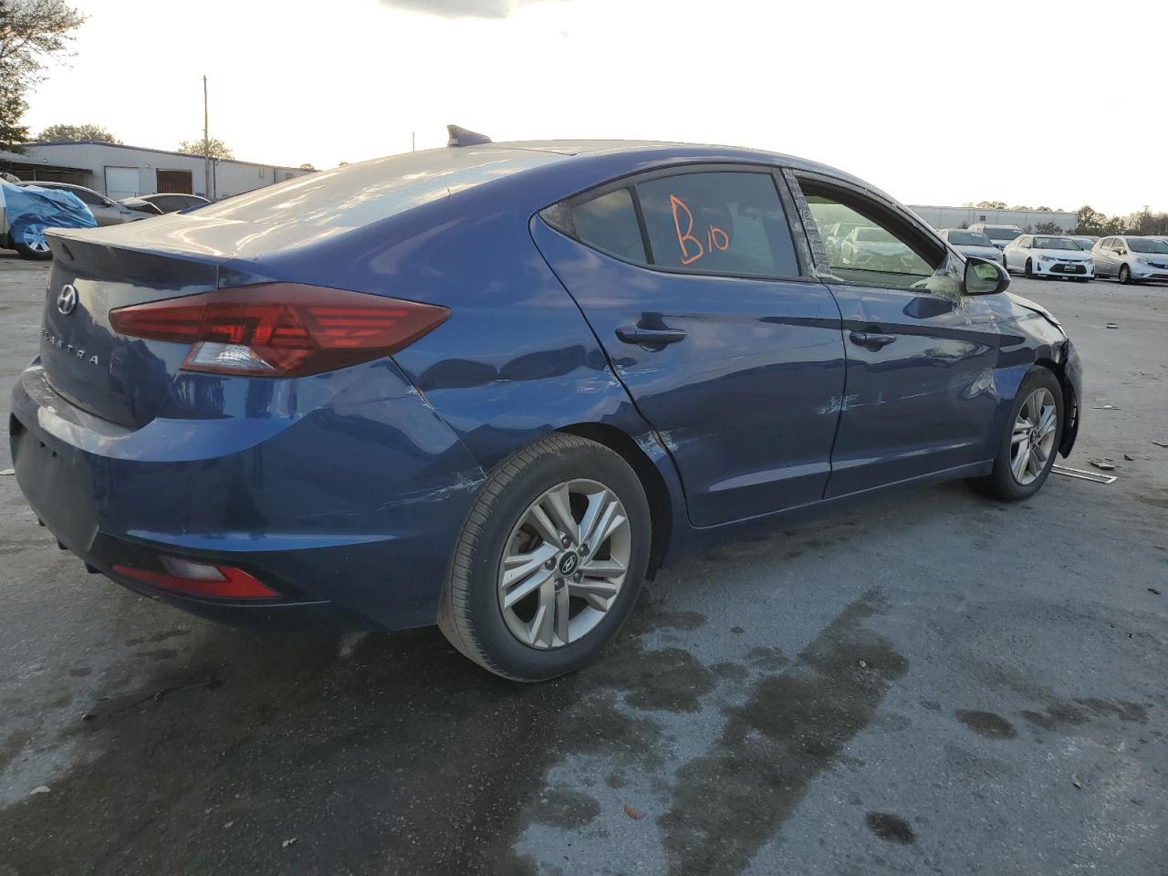 2019 Hyundai Elantra VIN 5NPD84LF2KH427624 Copart auction photo, front end / side damage thumbnail 3