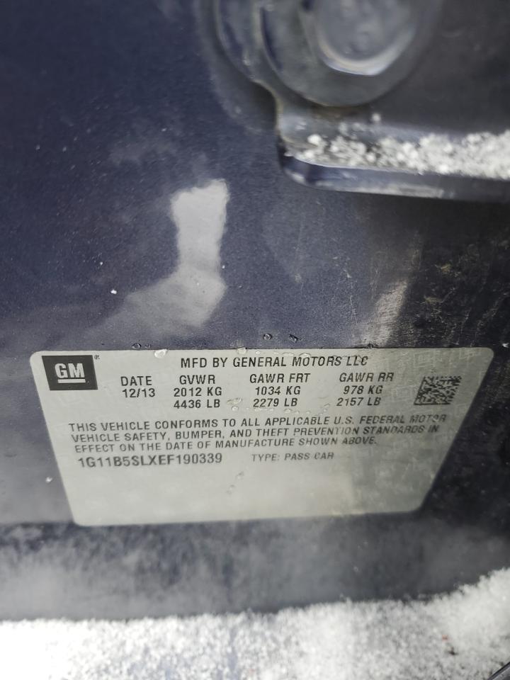 2014 Chevrolet Malibu VIN 1G11B5SLXEF190339 Copart auction photo, front end damage thumbnail 12