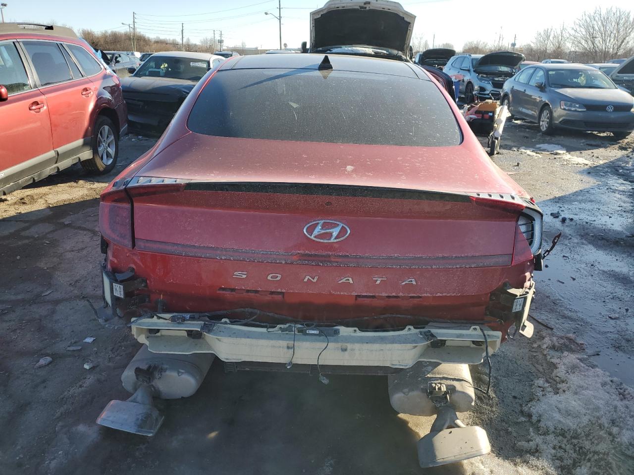 2022 Hyundai Sonata VIN 5NPEK4JC0NH149809 Copart auction photo, all over / undercarriage damage thumbnail 6