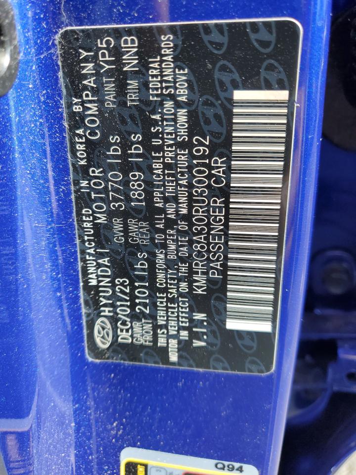 2024 Hyundai Venue VIN KMHRC8A30RU300192 Copart auction photo, front end damage thumbnail 15