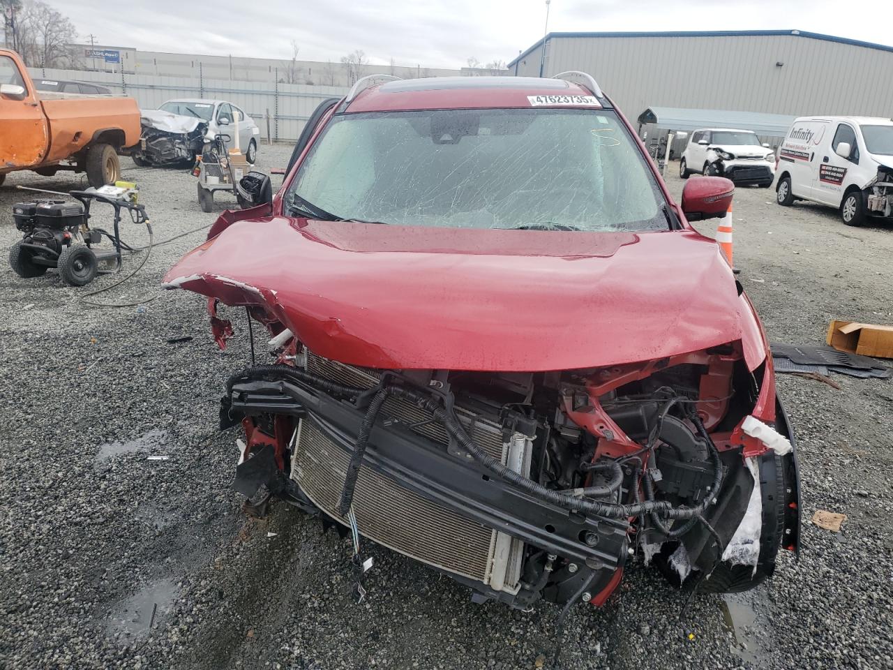 2017 Nissan Rogue VIN 5N1AT2MT8HC799897 Copart auction photo, front end / side damage thumbnail 5