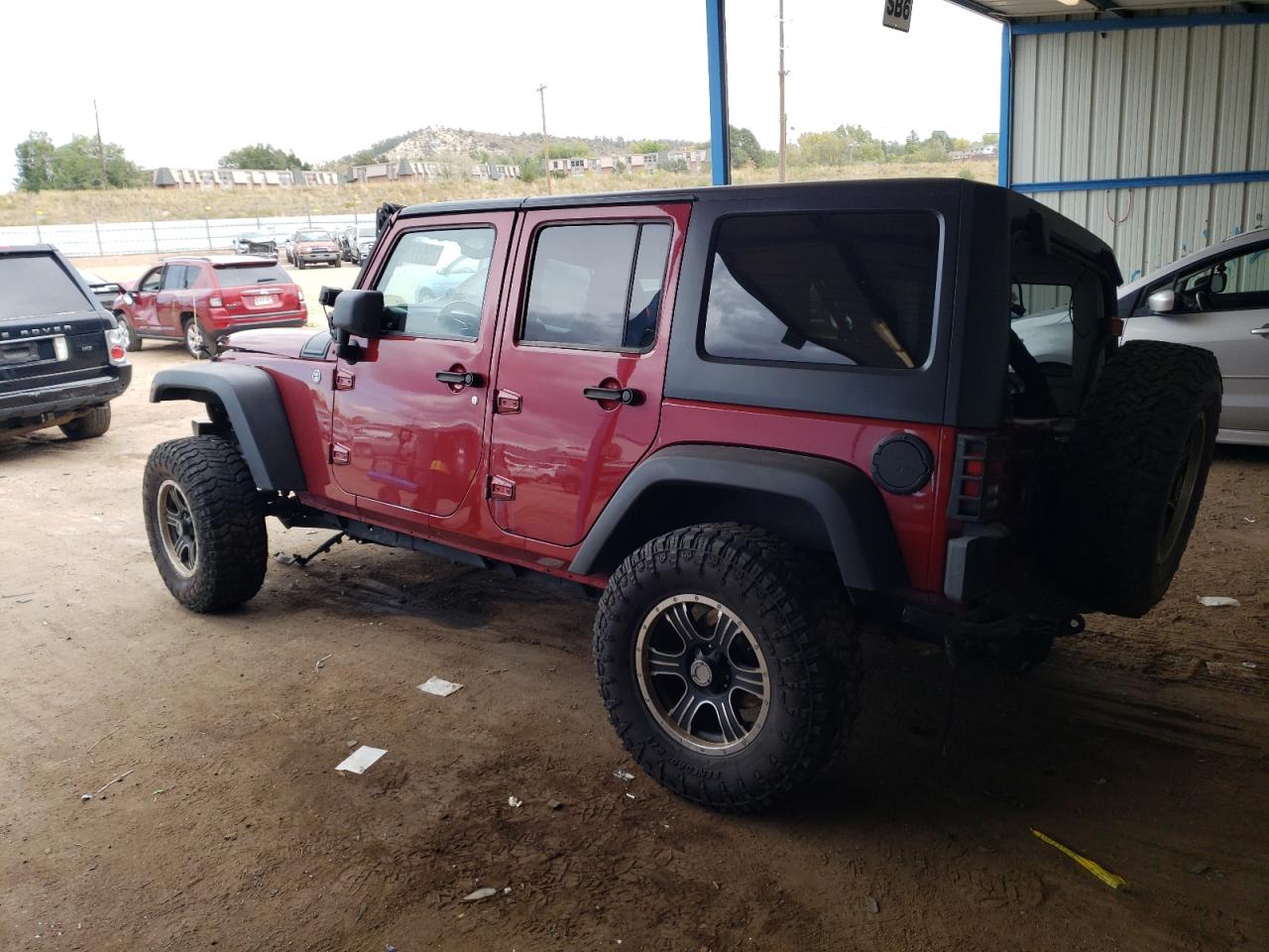 2013 Jeep Wrangler VIN 1C4BJWDG9DL605784 Copart auction photo, front end / undercarriage damage thumbnail 2