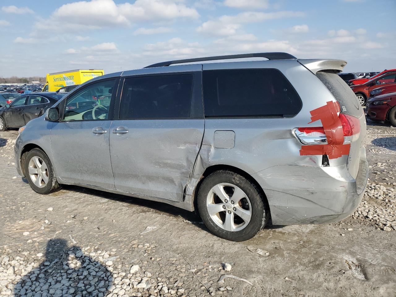 2011 Toyota Sienna VIN 5TDKK3DC0BS059039 Copart auction photo, side / rear end damage thumbnail 2
