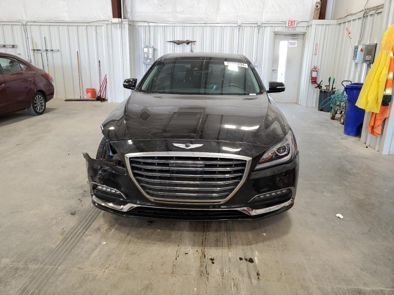 2018 Genesis G80 VIN KMHGN4JE7JU232778 Copart auction photo, front end damage thumbnail 5