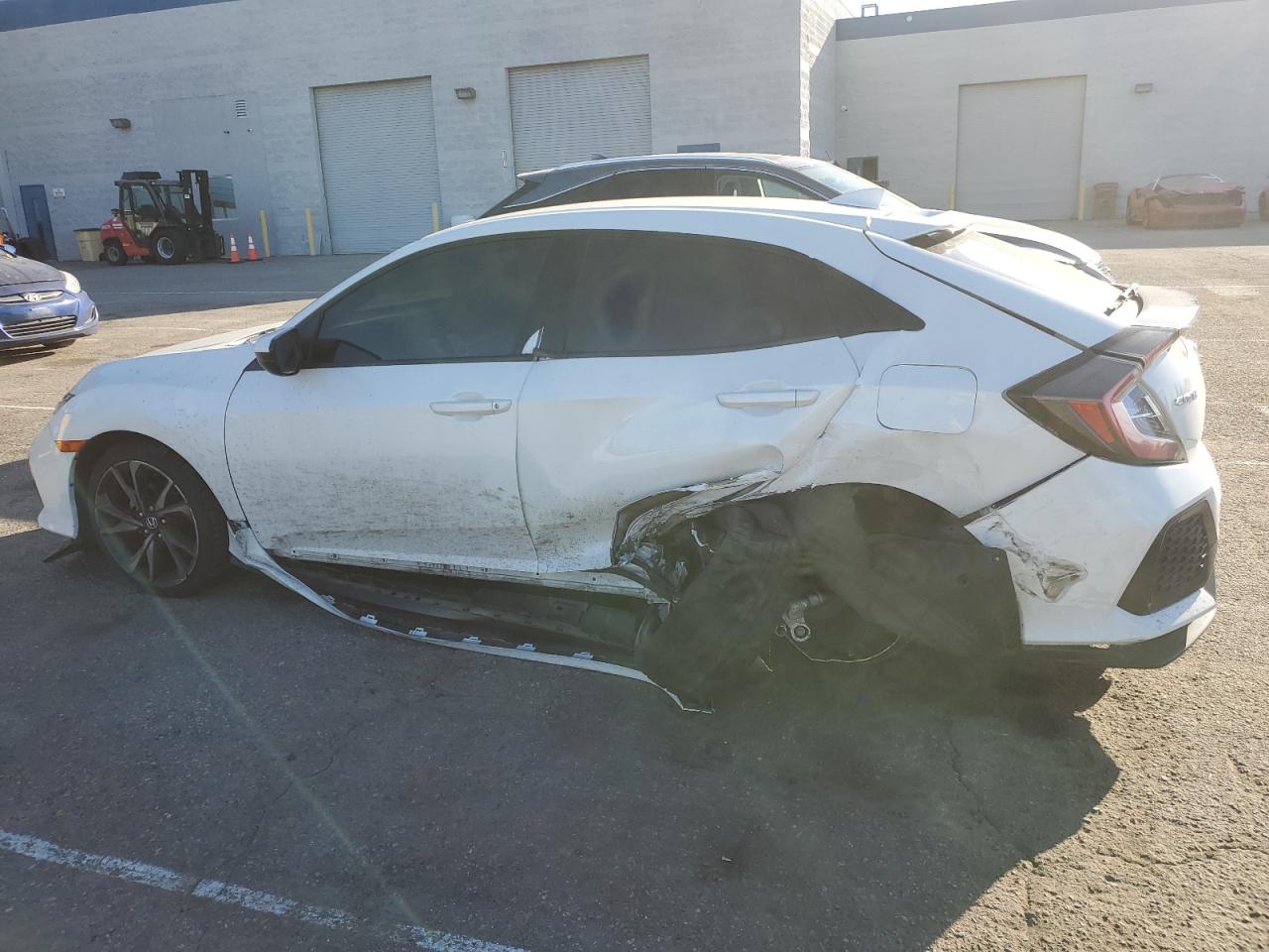 2018 Honda Civic VIN SHHFK7H46JU423204 Copart auction photo, side / rear end damage thumbnail 2