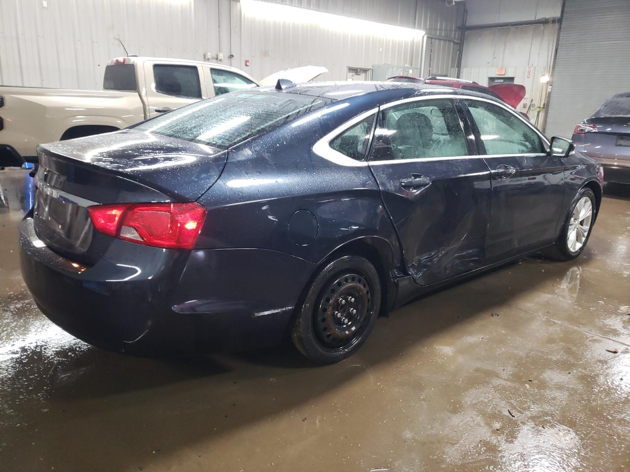 2014 Chevrolet Impala VIN 2G1125S33E9120643 Copart auction photo, side / rear end damage thumbnail 3