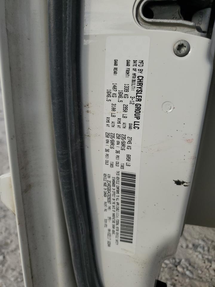 2012 Dodge Caravan VIN 2C4RDGBG4CR296987 Copart auction photo, front end / side damage thumbnail 16