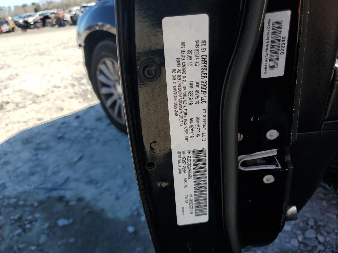 2013 Chrysler 300 VIN 2C3CCAAG7DH504086 Copart auction photo, front end damage thumbnail 14