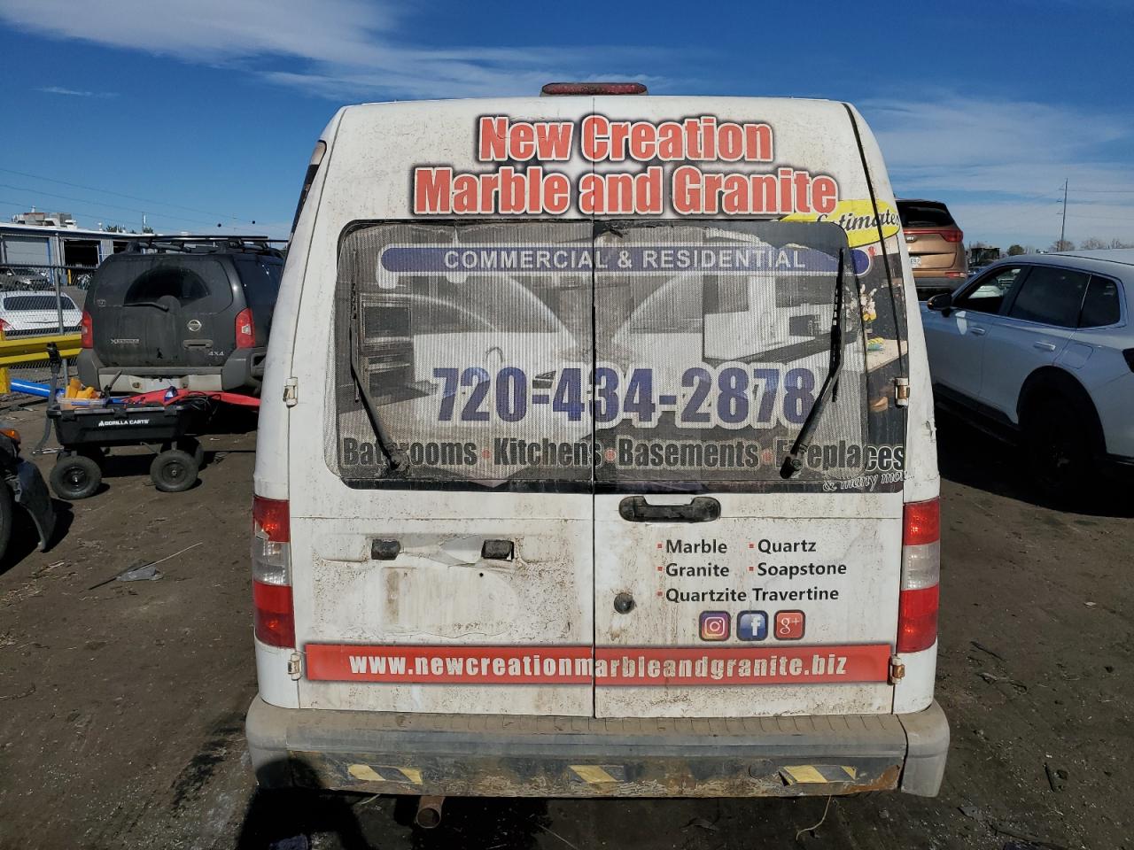 2011 Ford Transit VIN NM0LS6AN9BT046123 Copart auction photo, rear end / hail damage thumbnail 6