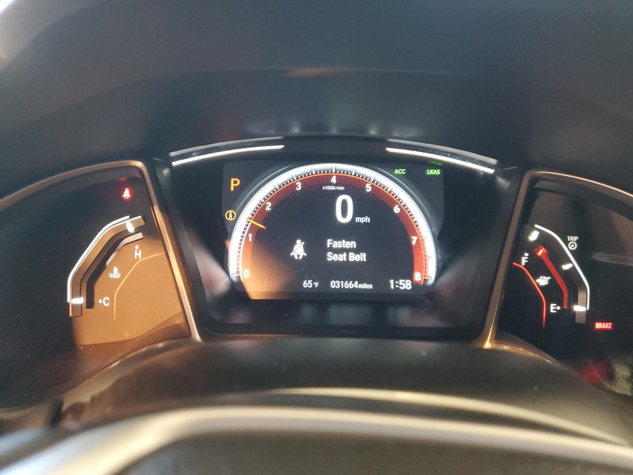 2020 Honda Civic VIN 19XFC2F85LE028544 Copart auction photo, hail / minor dent/scratches damage thumbnail 9