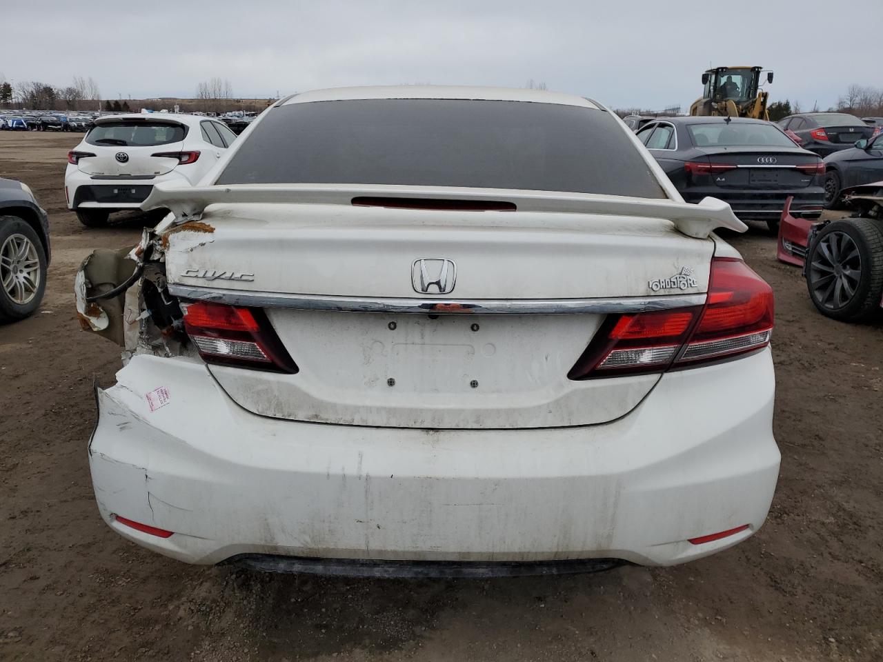 2015 Honda Civic VIN 2HGFB2F51FH061592 Copart auction photo, rear end / front end damage thumbnail 6