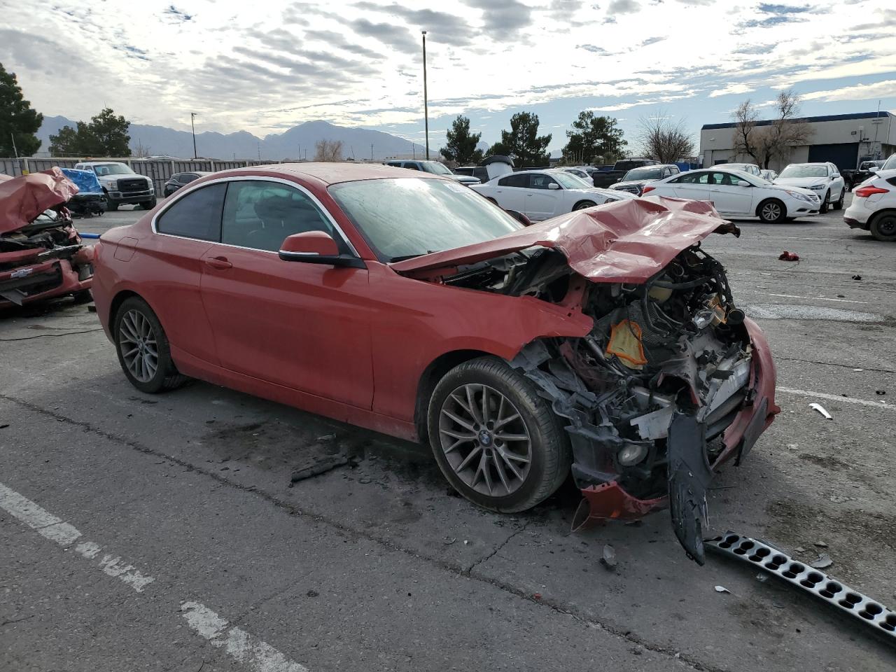 2016 BMW 2er VIN WBA1F9C52GV544296 Copart auction photo, front end damage thumbnail 4