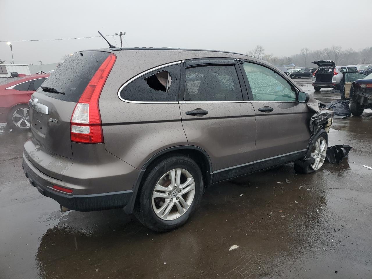 2011 Honda CR-V VIN 5J6RE4H5XBL020137 Copart auction photo, all over damage thumbnail 3