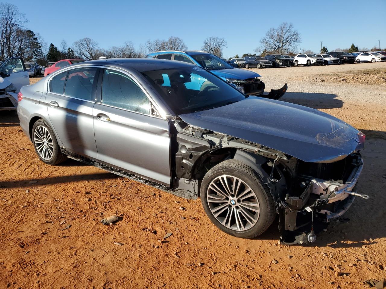 2019 BMW 5er VIN WBAJA7C55KWW13939 Copart auction photo, front end / side damage thumbnail 4