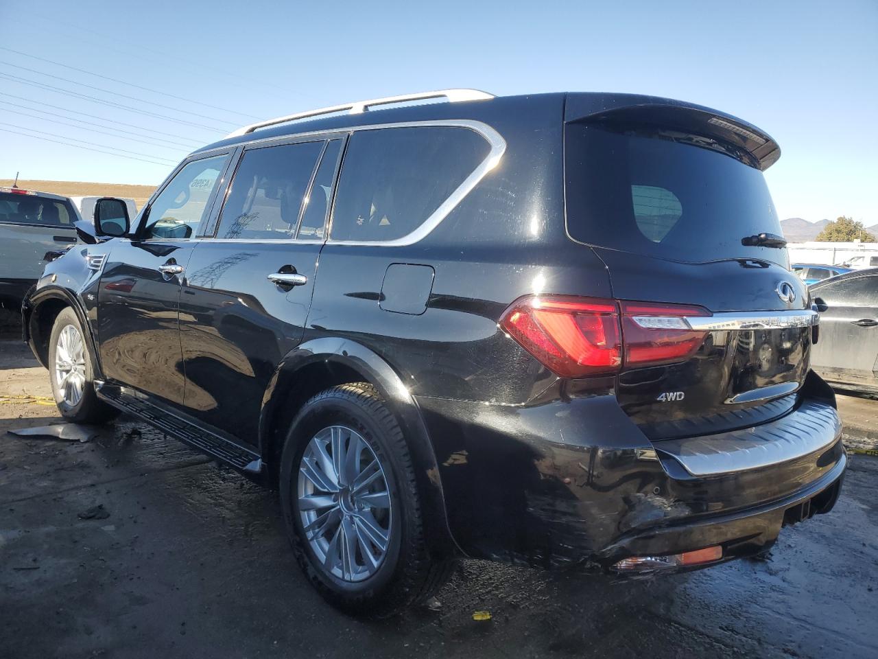 2020 Infiniti QX80 VIN JN8AZ2NE8L9251850 Copart auction photo, front end / rear end damage thumbnail 2