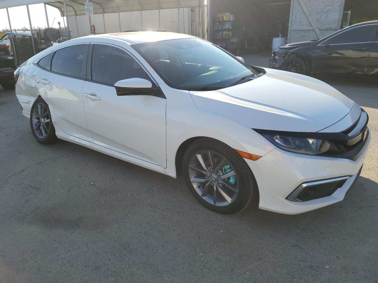 2019 Honda Civic VIN 19XFC1F38KE206668 Copart auction photo, rear end / side damage thumbnail 4