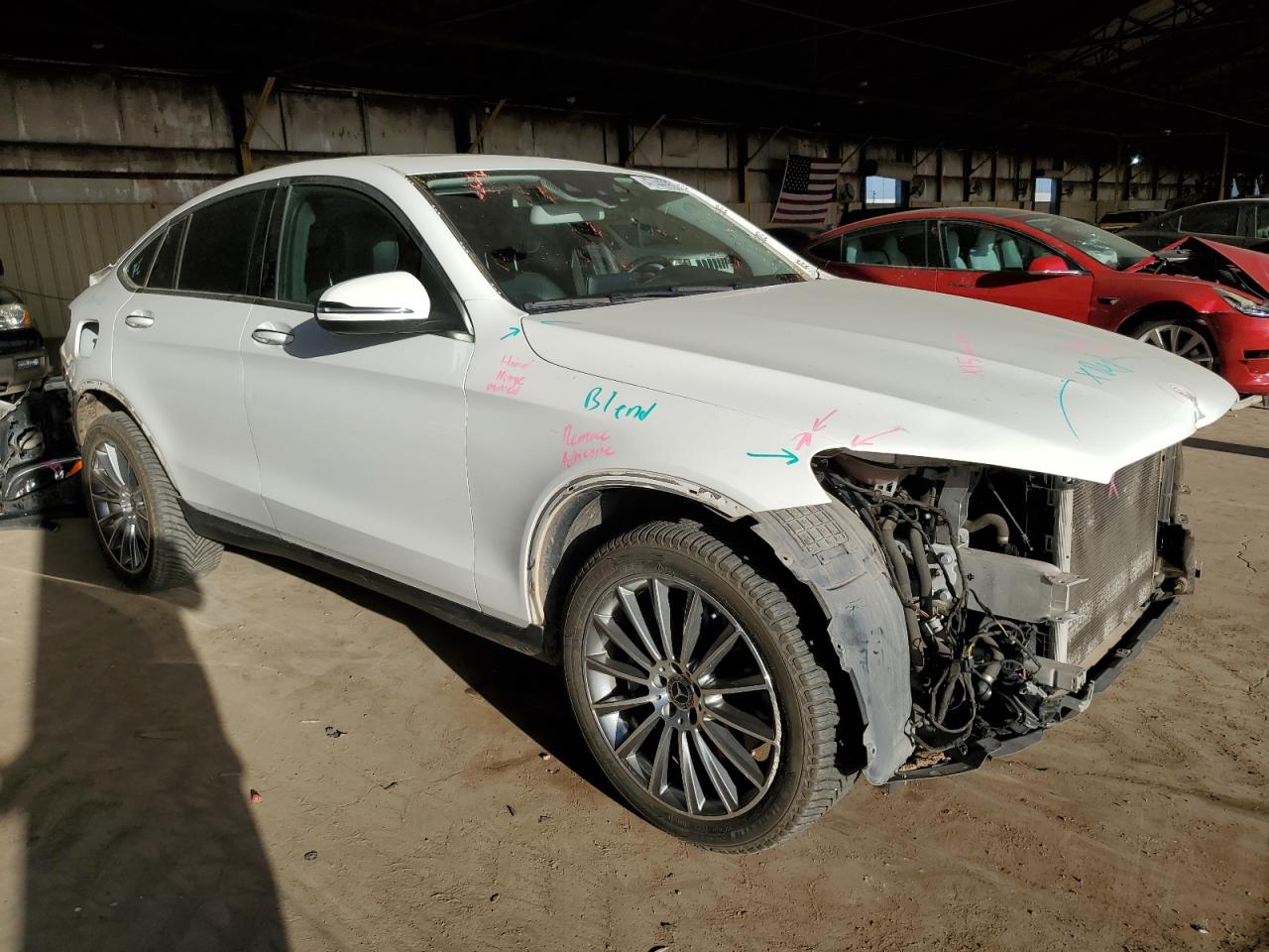 2017 Mercedes-Benz GLC VIN WDC0J4KB3HF203390 Copart auction photo, front end / rear end damage thumbnail 4