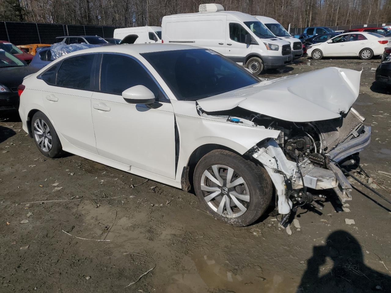 2022 Honda Civic VIN 2HGFE2F28NH570722 Copart auction photo, front end / rear end damage thumbnail 4