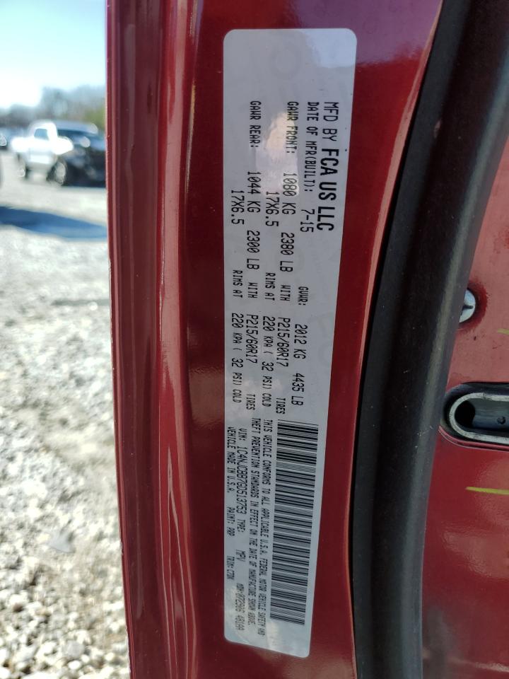 2016 Jeep Compass VIN 1C4NJCBB7GD513753 Copart auction photo, front end damage thumbnail 14
