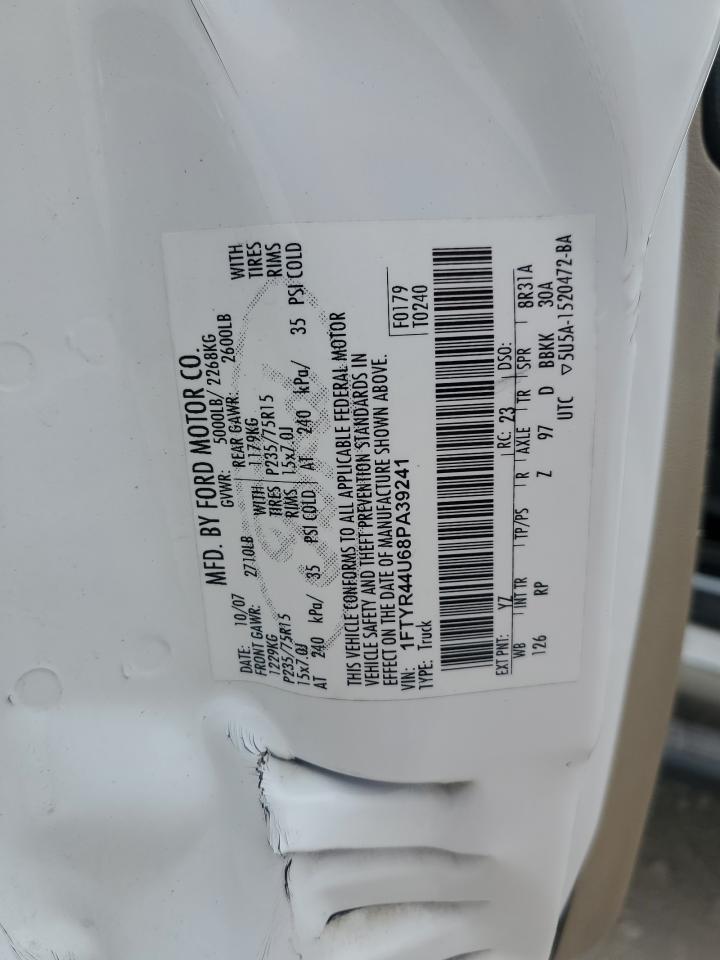 2008 Ford Ranger VIN 1FTYR44U68PA39241 Copart auction photo, side damage thumbnail 12