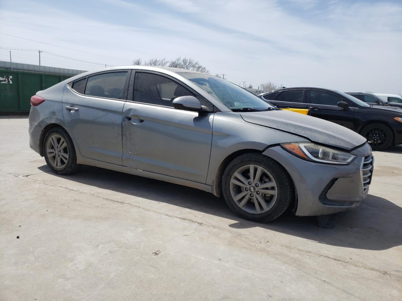 2017 Hyundai Elantra VIN KMHD84LF7HU406438 Copart auction photo, side / hail damage thumbnail 4