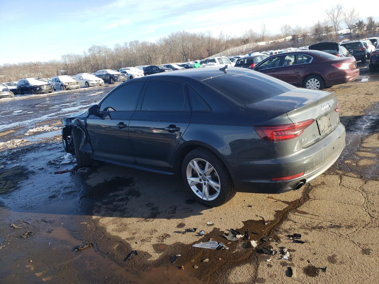 2018 Audi A4 VIN WAUDNAF43JA161339 Copart auction photo, front end damage thumbnail 2