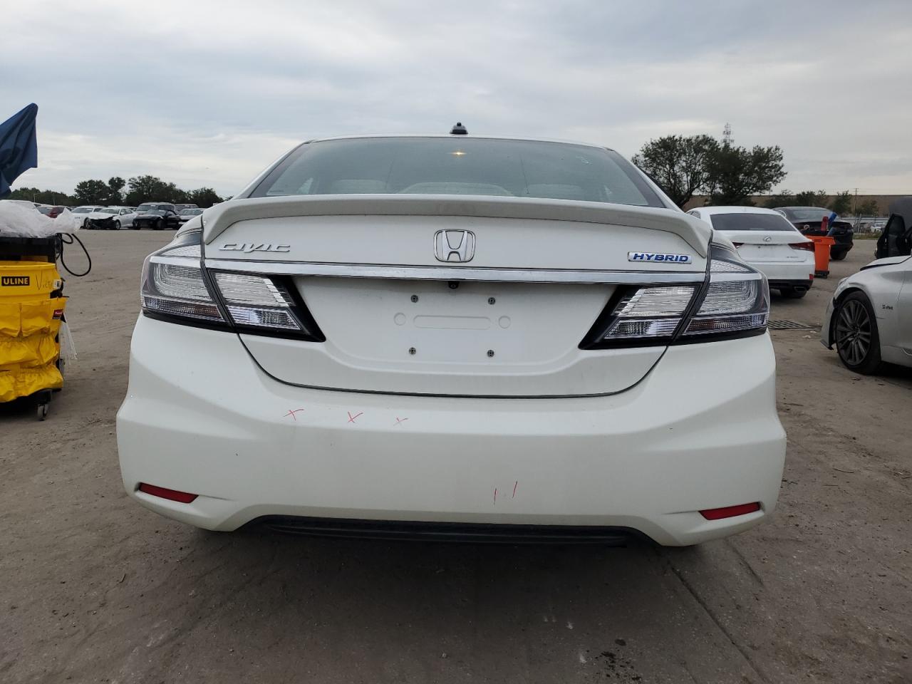 2013 Honda Civic VIN 19XFB4F35DE000053 Copart auction photo, rear end / side damage thumbnail 6