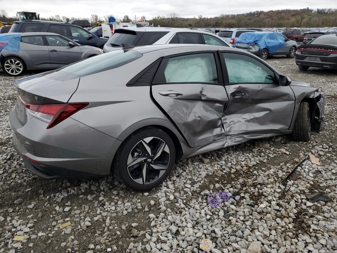 2023 Hyundai Elantra VIN KMHLS4AG1PU489839 Copart auction photo, all over / front end damage thumbnail 3