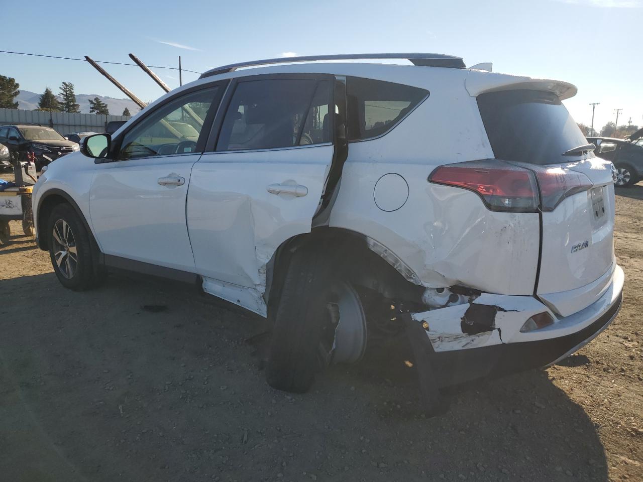 2018 Toyota RAV 4 VIN JTMWFREV3JJ200285 Copart auction photo, rear end / side damage thumbnail 2