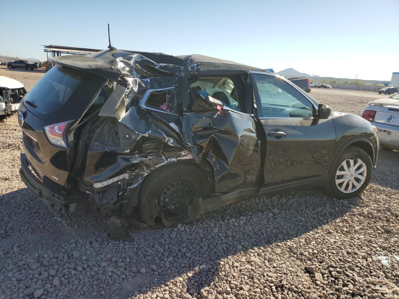 2016 Nissan Rogue VIN KNMAT2MV2GP637907 Copart auction photo, all over damage thumbnail 3