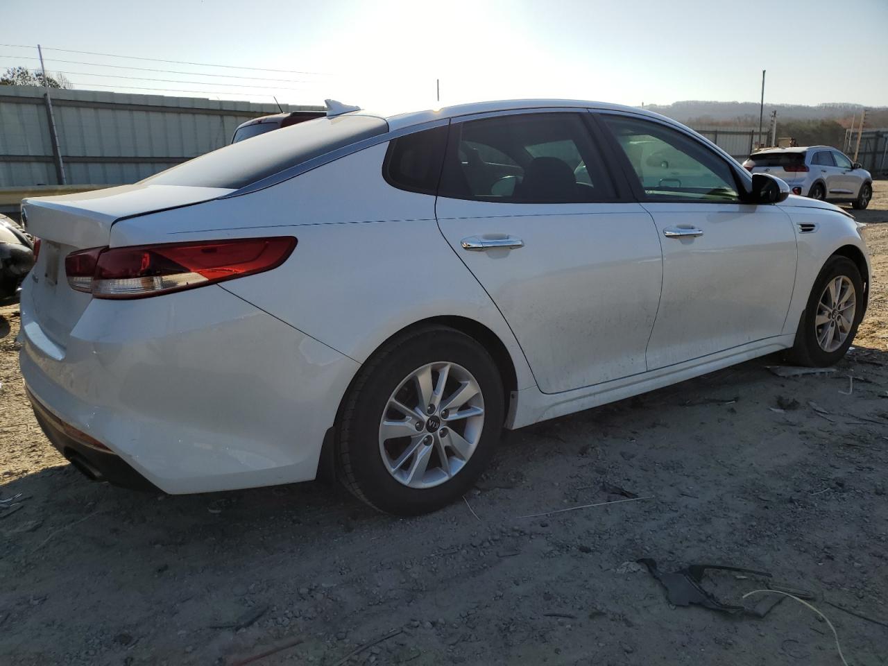 2017 KIA Optima VIN 5XXGT4L35HG158265 Copart auction photo, rear end / side damage thumbnail 3