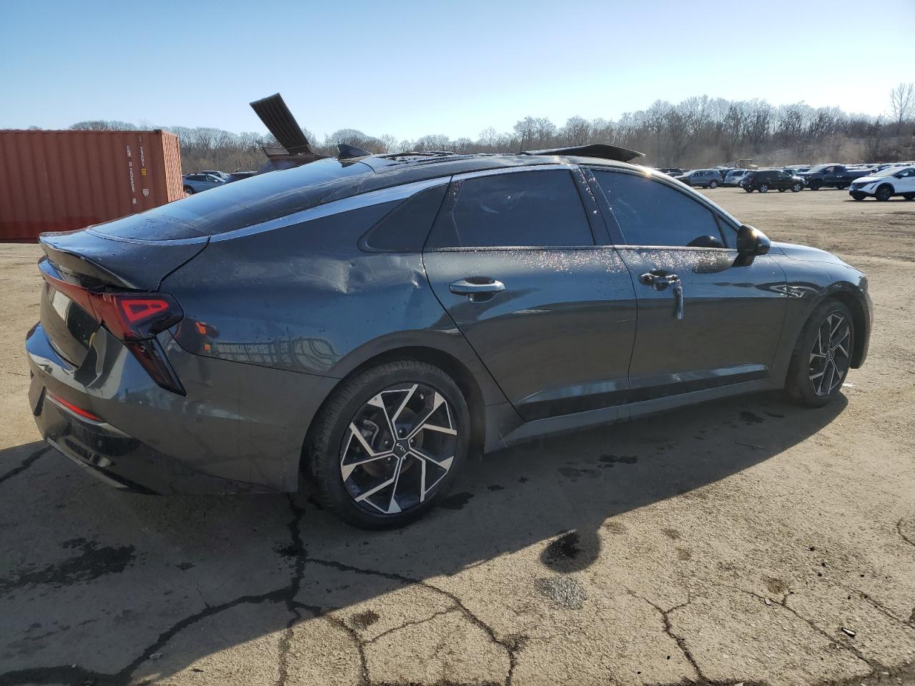 2025 KIA K5 VIN KNAG34J79S5269836 Copart auction photo, top/roof damage thumbnail 3