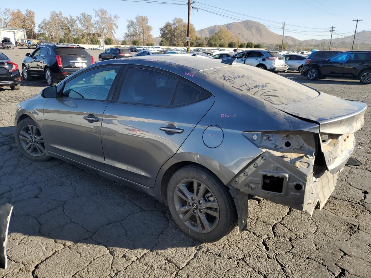 2018 Hyundai Elantra VIN 5NPD84LF1JH294868 Copart auction photo, rear end damage thumbnail 2