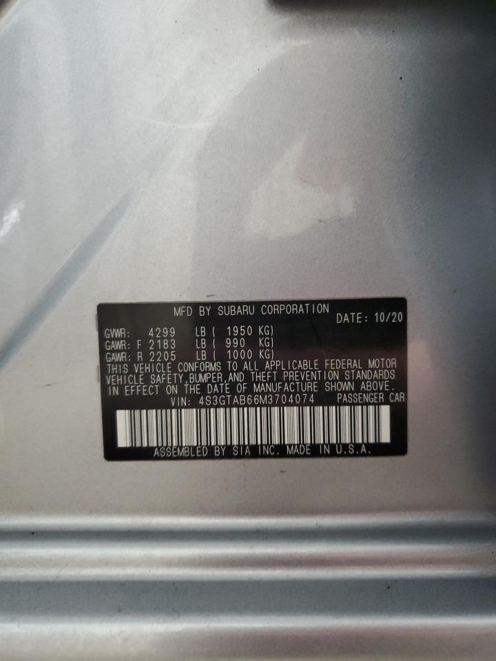 2021 Subaru Impreza VIN 4S3GTAB66M3704074 Copart auction photo, front end damage thumbnail 14