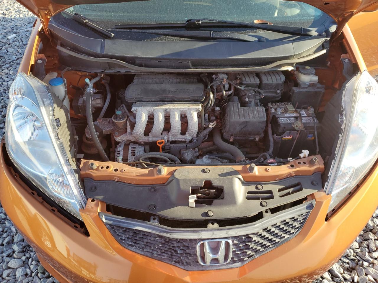 2010 Honda Fit VIN JHMGE8H41AC016227 Copart auction photo, side / front end damage thumbnail 11