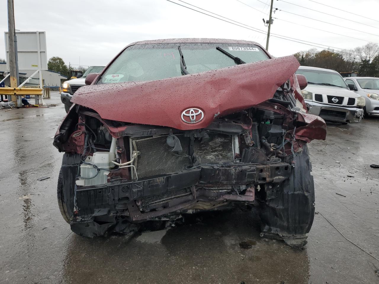 2017 Toyota Sienna VIN 5TDJZ3DC9HS148589 Copart auction photo, front end damage thumbnail 5