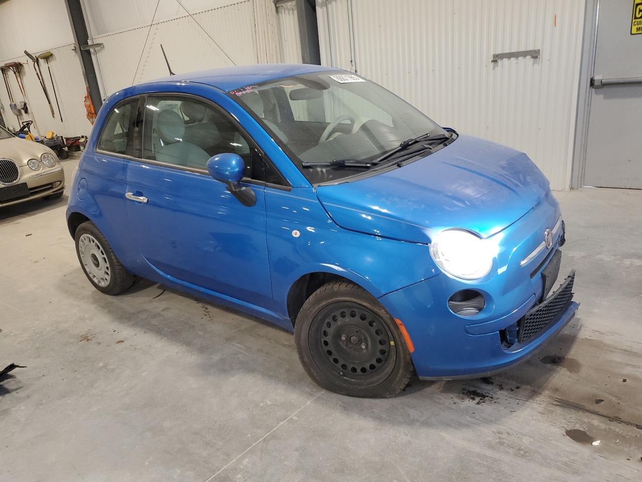 2015 Fiat 500 VIN 3C3CFFAR8FT638458 Copart auction photo, front end / side damage thumbnail 4