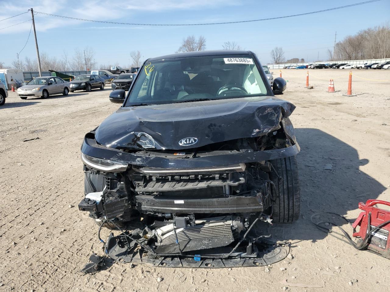 2021 KIA Soul VIN KNDJ53AFXM7126597 Copart auction photo, front end / side damage thumbnail 5