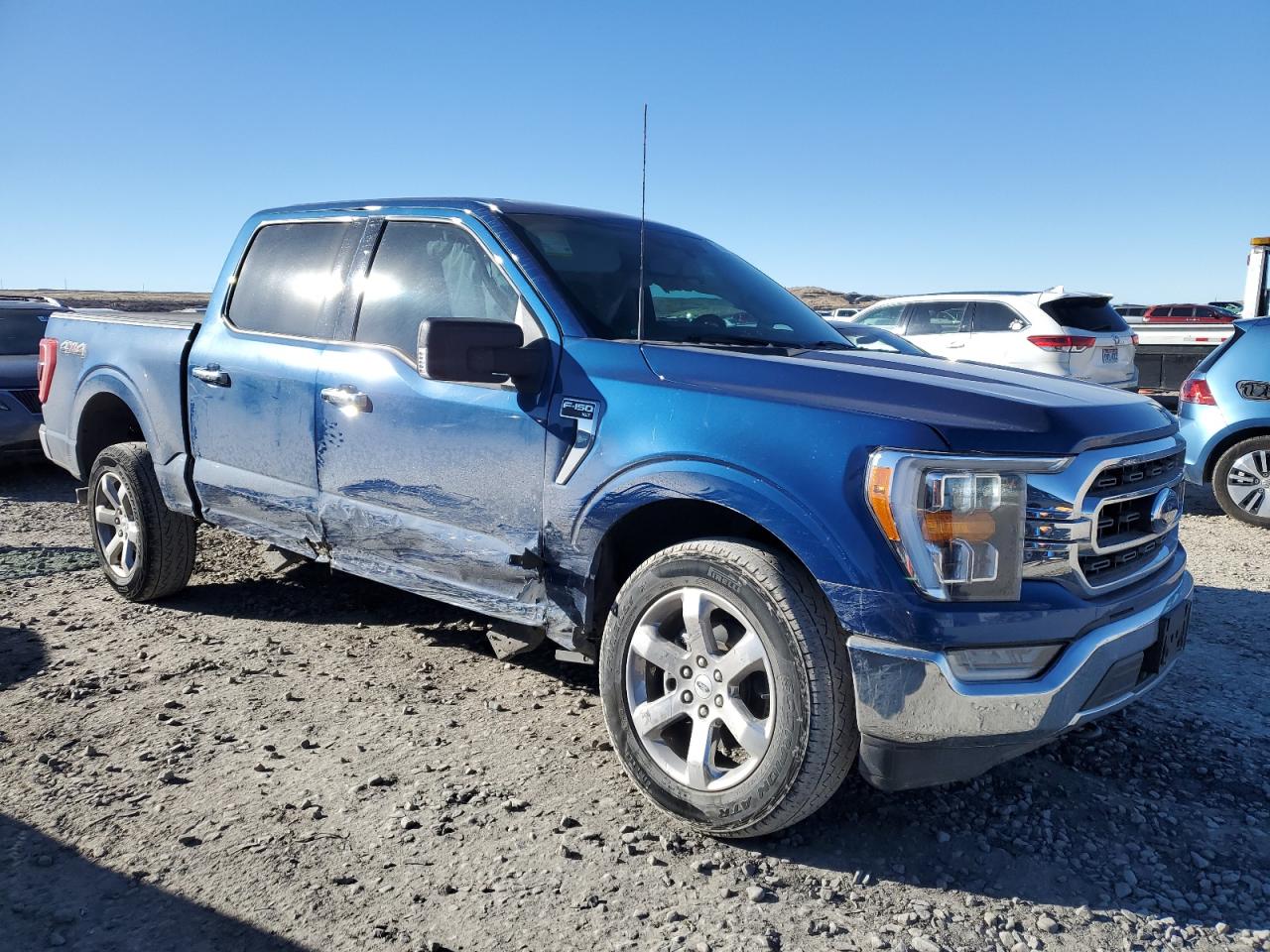 2022 Ford F-150 VIN 1FTFW1E82NFA80144 Copart auction photo, side damage thumbnail 4