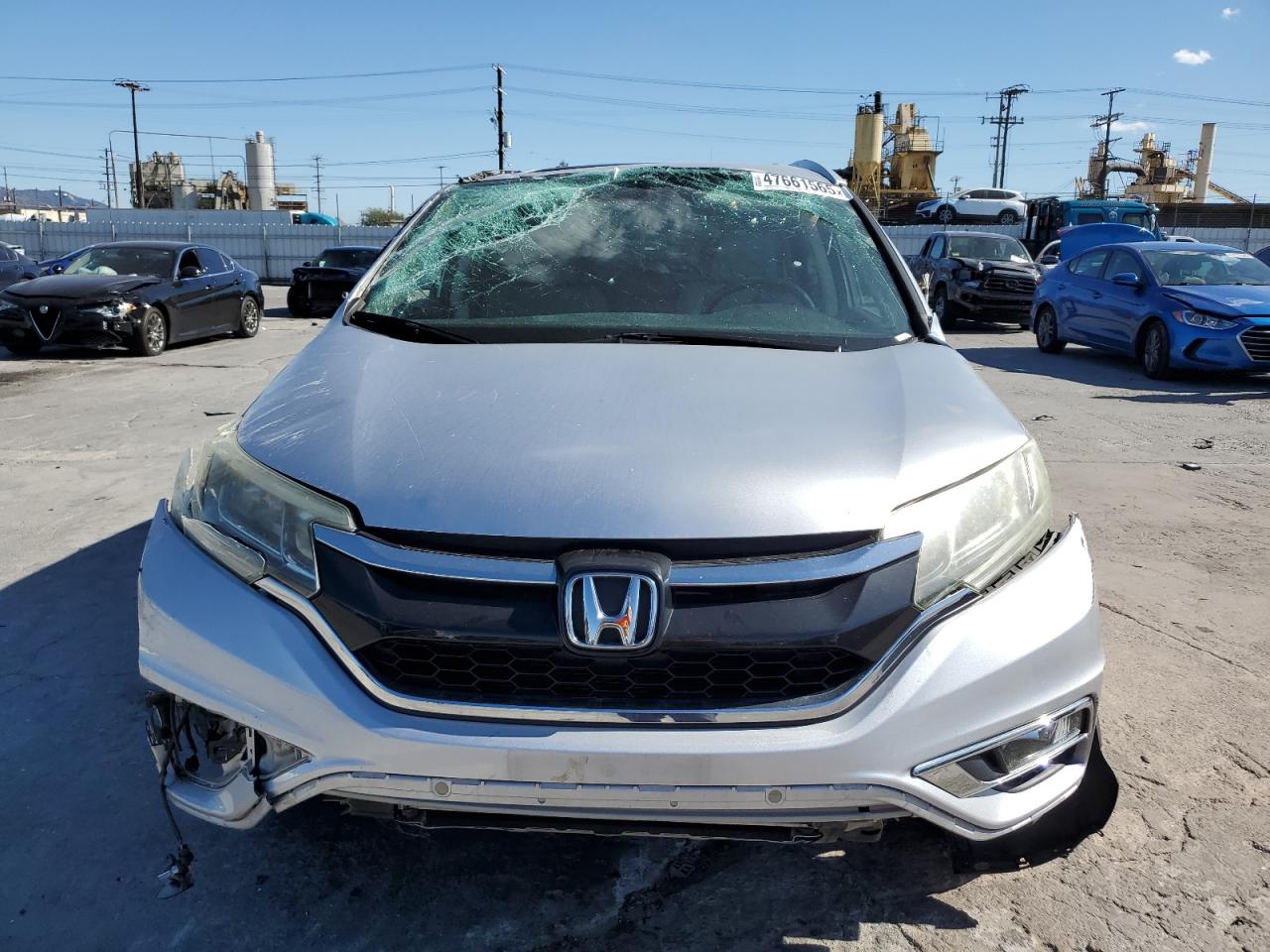 2015 Honda CR-V VIN 2HKRM3H79FH526203 Copart auction photo, rollover / all over damage thumbnail 5